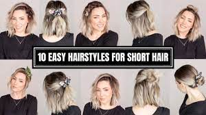 10 Easy Hairstyles For Short Hair Chloe Brown Youtube Short Hair Styles Easy Easy Hairstyles Short Hair Styles