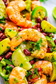 Lime Cilantro Shrimp And Black Bean Salad Averie Cooks
