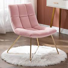 Check out our mid century modern chaise lounge selection for the very best in unique or custom, handmade pieces from our living room furniture shops. Duhome Velvet Accent Chair Retro Leisure Lounge Chair Mid Century Modern Chair Vanity Chair For Living Room Bedroom With Gold Metal Legs Salmon Pink 1 Pcs Buy Online In Antigua And Barbuda