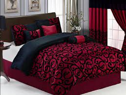 19 Pc Burgundy Black Comforter Curtain Sheet Set Queen Size New Bed In Burgundy Bedroom Burgundy Bedding Comforter Sets