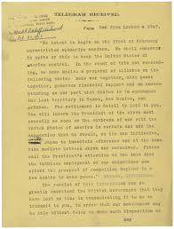 Telegram With A Translation Of The Zimmermann Telegram Docsteach