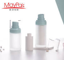 Wholesale Empty 15ml 30ml 50ml Cosmetic Glass Outer Bottle and Plastic  Inner Refillable Airless Bottle - Maypak