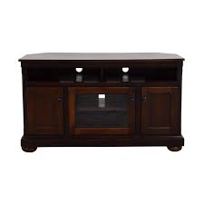 Signature design by ashley budmore large tv stand rustic brown. 90 Off Ashley Furniture Ashley Furniture Wood Media Console Storage