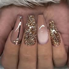 Although acrylic nails have been the most popular nail enhancement they are beginning to fade out of the salon/spa menu of services. 20 Gorgeous Gold Acrylic Nail Ideas Nail Art Designs 2020