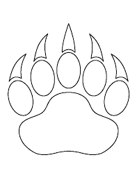 Bear paw silhouette ying yang cliparts and others art inspiration. Printable Bear Paw Print Template