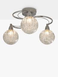 A ceiling light is one of the most important interior lighting elements in every room. John Lewis Partners Robertson Semi Flush 3 Arm Ceiling Light Chrome