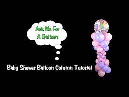 Balloon Column Without Stand Balloon Decoration Tutorial Balloon Columns Balloon Decorations Baby Shower Balloon Decorations