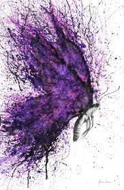 Purple Sky Butterfly By Ashvin Harrison Paintings For Sale Bluethumb Online Art Gallery Art A Butterfly Art Painting Purple Painting Butterfly Painting
