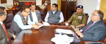 Chief Secretary B R Sharma Chairing A Meeting At Jammu Jammu Latest Images Jammu And Kashmir