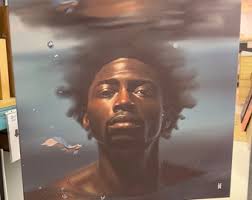 Wall Art for Your Home, Black Man Artwork, Pisces Art, African American  Paintings, Black People Painting, Living Room Art, Gallery Artwork
