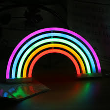New Cute Rainbow Neon Sign Led Rainbow Light Lamp For Dorm Decor Rainbow Decor Neon Lamp Wall Decor Christmas Neon Bulb Tube Led Night Lights Aliexpress