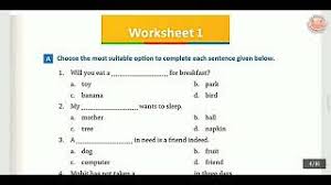 Check spelling or type a new query. Class 3 Worksheet 1 9 Test 1 Everyday English Grammar Youtube