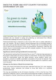 The theme for world environment day 2020 is, 'time for nature,' with a focus on its role in providing the essential infrastructure that supports life on earth and human development. Know The Theme And Host Country For World Environment Day 2020 By Champion Prefabs Issuu