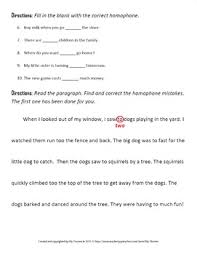 If you are not strong with these, the directions could really cause you some confusion. Homophones Worksheet Using To Too And Two Correctly By Elly Thorsen