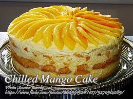 Chilled Mango Cake Kawaling Pinoy Tasty Recipes Recipe Mango Cake Recipe Filipino Mango Dessert Mango Cake