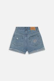 Quần short jeans nữ GẬP GẤU ESSENTIAL