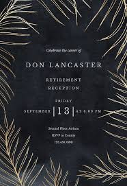 Tropical Gold Palms Retirement Farewell Party Invitation Template Free Greetings Island Party Invite Template Farewell Party Invitations Retirement Party Invitations