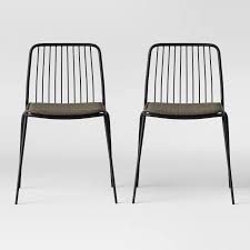 Set Of 2 Sodra Square Seat Wire Dining Chair Project 62 Wire Dining Chairs Dining Chairs Black Dining Chairs