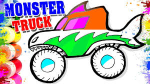 Monster Truck Zeichnen Und Malen Fur Kinder Draw A Monster Truck For Kids Youtube