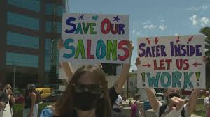 Vlad's hair studio is the beauty salon in bergen county you need to give your hair a fabulous makeover that will catch the eye of everyone around you. Hair Stylists Salon Owners Protest In Westwood Against Pandemic Restrictions And Closures Ktla