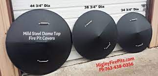 Outland firebowl cover & carry kit. Mild Carbon Steel Gas Wood Fire Pit Dome Covers 6 Tall In Center 3 Sizes 43 3 4 Dia 38 3 4 Stainless Steel Fire Pit Fire Pit Spark Screen Fire Pit Insert