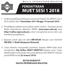 Veja as 56 fotos tiradas no(a) majlis peperiksaan malaysia por 1.790 visitantes. Muet 2018 Calendar Released And Applications Now Open