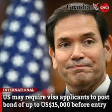 AP WASHINGTON (AP) — "The State Department is proposing requiring  applicants for business and tourist visas to post a bond of up to $15,000  to enter the United States, a move that