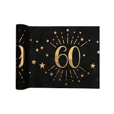 1x 60 Jaar Feest Versiering Tafellopers Op Rol 500 Cm Leeftijd Feestartikelen Fun En Feest