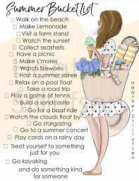 Summer Bucket List Printable Heather Stillufsen Summer Etsy Heather Stillufsen Summer Bucket List Printable Summer Bucket Lists