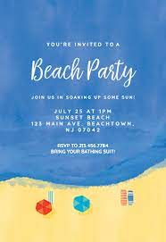 Check out our blank beach invite selection for the very best in unique or custom, handmade pieces from our shops. Beach Chillout Pool Party Invitation Template Free Greetings Island Beach Party Invitations Party Invite Template Pool Party Invitation Template