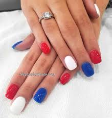 Some women living in the united states of america and australia apply 4th of july decorations on their nails on special occasions. Theplussizedasian Red White And Blue Nails Red White Blue Nails July Nails Blue Nail Designs