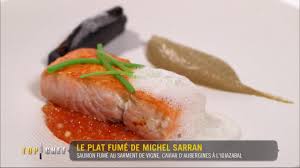 Saumon Fume Aux Sarments De Colombard Caviar D Aubergine A L Idiazabal Recept