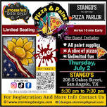 Pizza & Paint @Stango's July