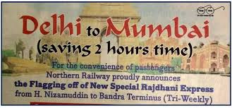 Online Tickets Booking For Mumbai To Nizammudin Delhi New