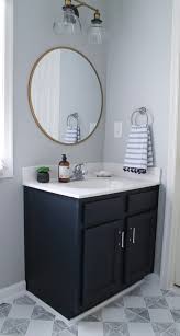 Painted cabinets look lovely, but they aren't going to look totally smooth. The Best 20 Diy Navy Blue Gold Painted Vanity Bathroom Makeover