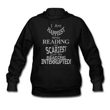 Happy Scary Reader Hoodie Into Books Funny Tee Shirts Funny Outfits Funny Shirts