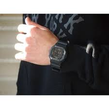 In addition to the band, even the watch's buttons are ion plated to a black finish. Official Malaysia Warranty Casio G Shock Dw 5600ms 1 Black Men S Resin Red Lcd Standard Digital