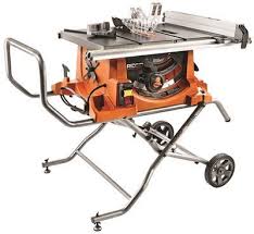 Ridgid R4513 15 Amp 10 In Heavy Duty Portable Table Saw With Stand Portable Table Saw Best Table Saw Used Woodworking Tools