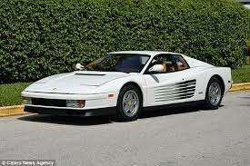 We notice you're using an ad blocker. White Ferrari Testarossa Once Owned By The Real Wolf Of Wall Street Goes Up For Sale Daily Mail Online