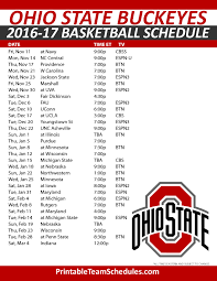 Ohio State Buckeyes Basketball Schedule 2016 17 Print Here Http Printableteamschedu Basketball Schedule Ohio State Buckeyes Basketball Ohio State Buckeyes