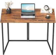Also a deeper tray would be preferred. Buy Cubiker 40 Folding Computer Desk Small Home Office Laptop Work Desk Study Writing Table No Assembly Foldable And Portable Design Deep Brown Online In Canada B08bxtbbq6