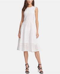 Dkny Cotton Eyelet Lace Dress Reviews Dresses Women Macy S Eyelet Lace Dress Lace White Dress Short Dresses Casual