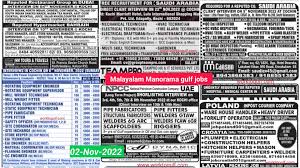 Malayala Classified Gulf Jobs Newspaper ...