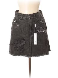 Details About Nwt Marc Jacobs Women Black Denim Skirt Xs