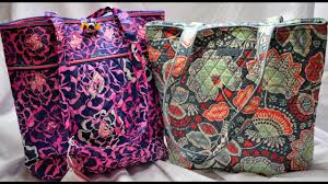 my huge vera bradley tote collection comparison of old and new tote style