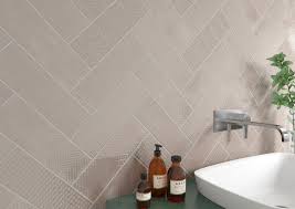 3 plan the backsplash layout and make tile cuts.; Urbano Warm Concrete 4x12 Subway Glossy Taupe Ceramic Wall Tile Backsplash Accent Wall Vanity Wall Shower Fireplace Facades Kitchen Bathroom