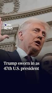 Chief Justice John Roberts administered the oath of office to Donald Trump  Monday., As he was sworn in as the 47th president of the United States,  Trump did not place his hand