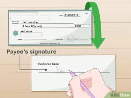 Write your name on the top left hand side of the check. 3 Ways To Cash A Cheque Wikihow