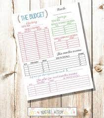 Budget Planner Printable Budget Planner Planner