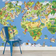 kids safari world map wallpaper mural murals wallpaper world map wallpaper world map mural map wallpaper